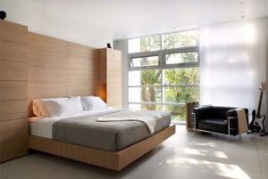 Cozy bedroom with natural light
