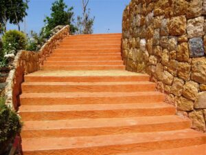 Outdoor steps leading upward