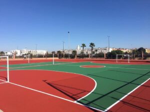Multi-purpose sports field in urban area