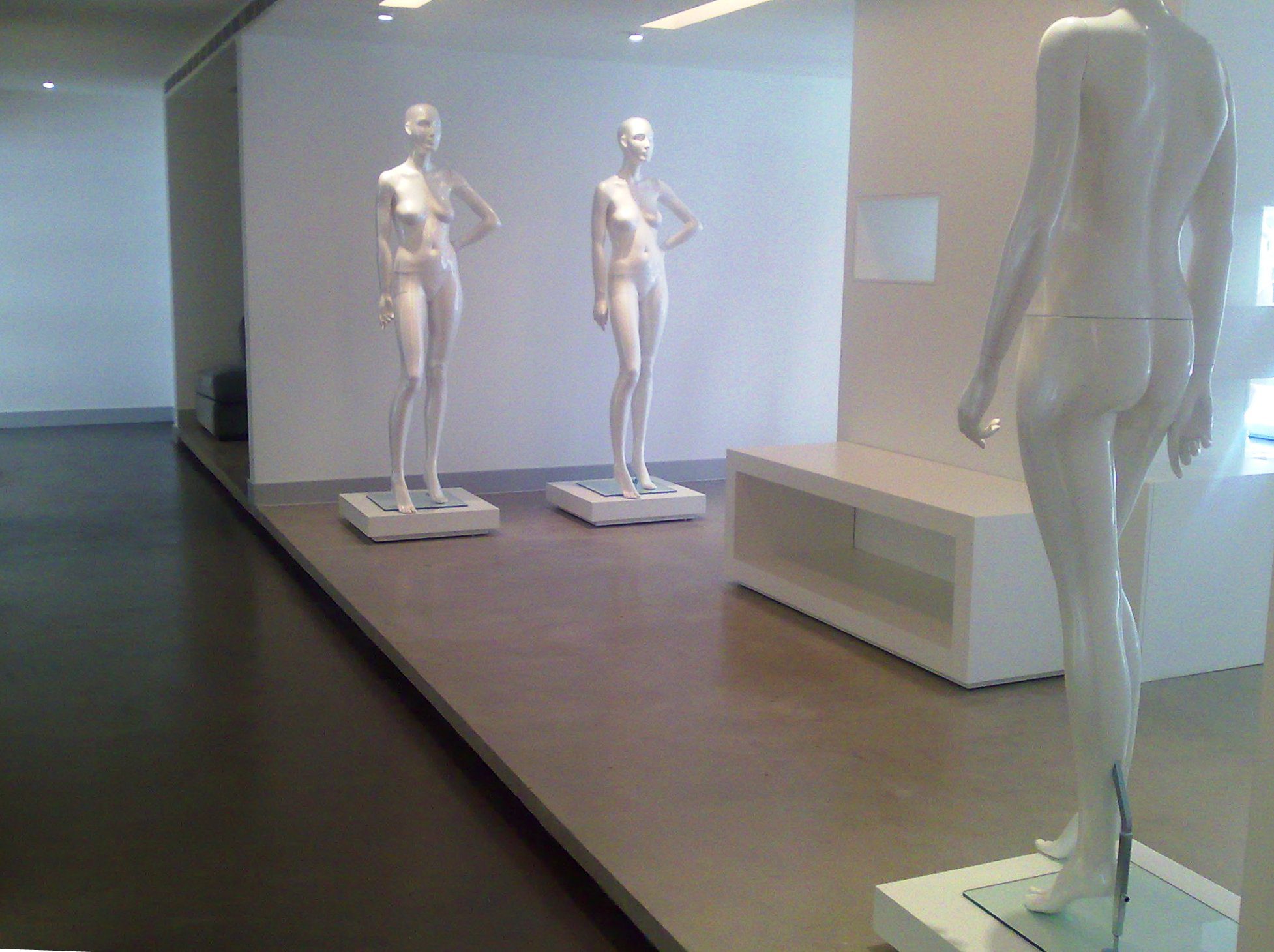 Store mannequins in modern showroom