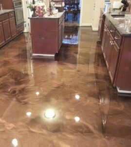 Shiny polished kitchen surface