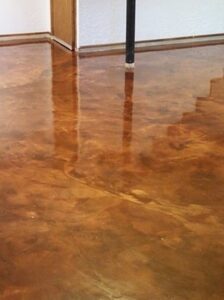 Glossy epoxy floor finish