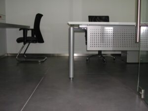 Modern office with black chairs