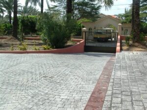 Entrance gate of a residential property
