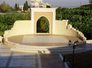 Open-air theater featuring a central arch