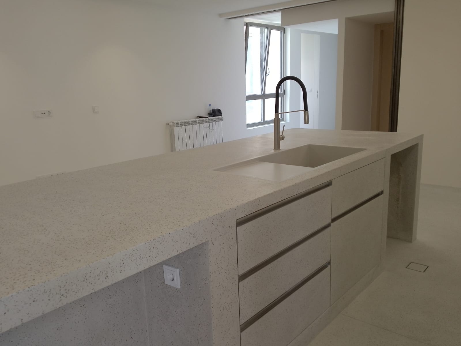 Spacious kitchen design with natural light