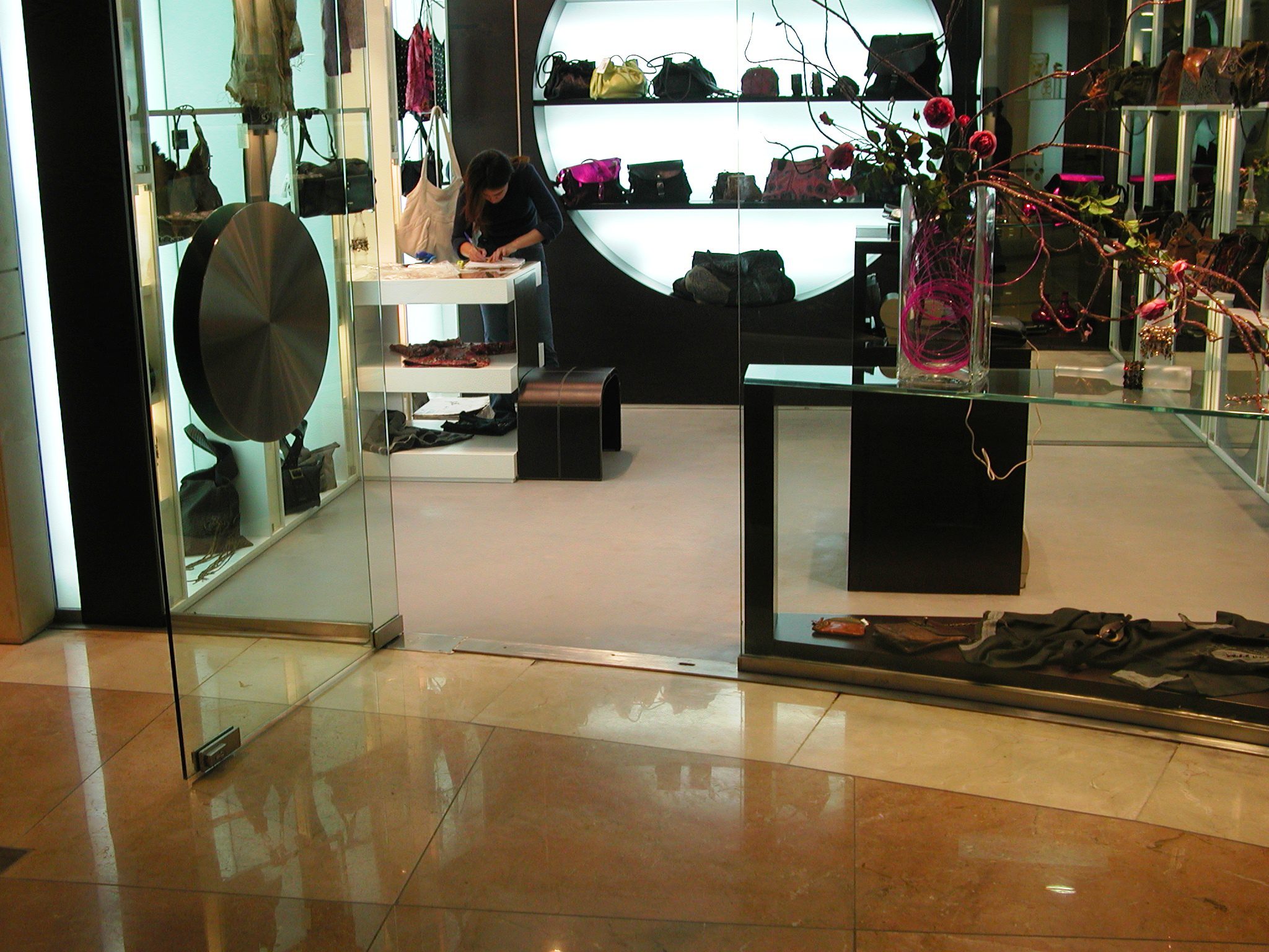 Elegant store with glass entrance