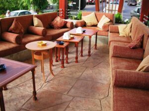 Elegant patio furniture arrangement