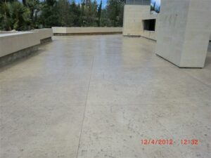 Empty terrace with stone surface