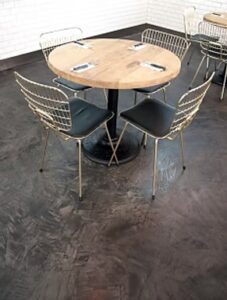 Round table with four chairs